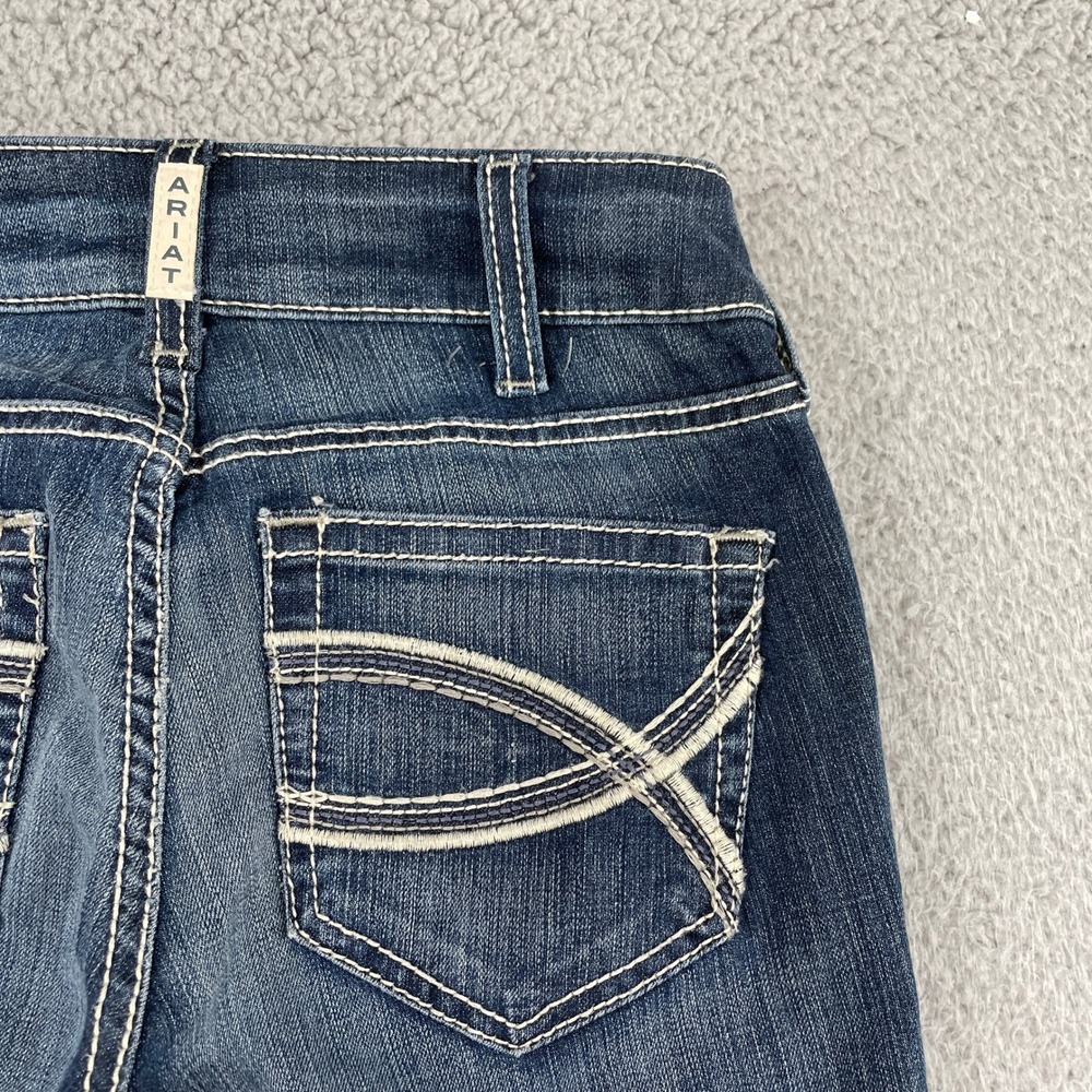 Ariat Jeans Womens 26R Blue REAL Mid Rise Bootcut Gemstone Performance Denim - Picture 11 of 12